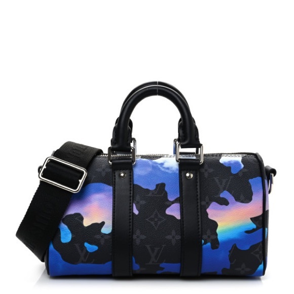 LOUIS VUITTON SUNSET MONOGRAM ECLIPSE KEEPALL BANDOULIERE 25 - Picture 1 of 9